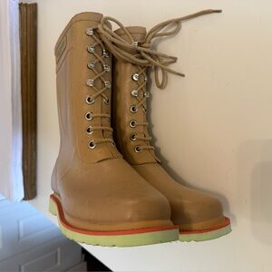Ilse Jacobsen Tan Lace-Up Winter Boots size 40 women’s